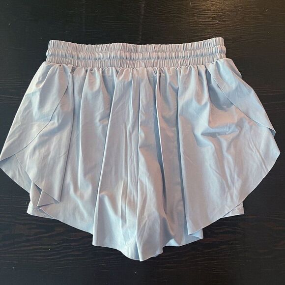 ASOS Revival Women's Light GreyBlue Flowing Shorts Size M, Built in lycra shorts - Picture 5 of 11